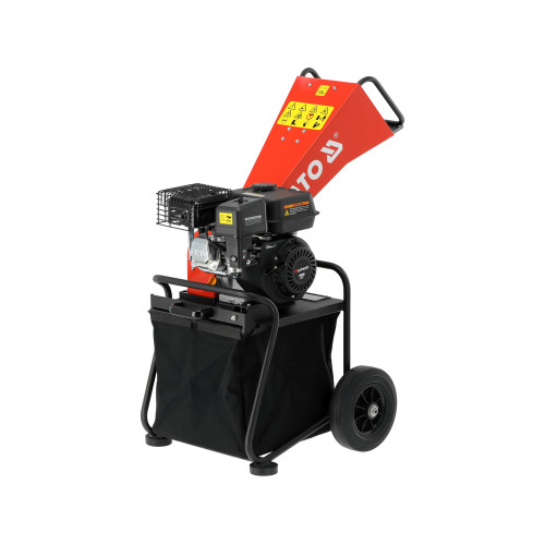 Измельчитель веток бензиновый YATO 4,1 кВт, двигатель 196 см3, для веток до Ø 50 мм, бак 3,6 л, контейнер 64 л YT-86150