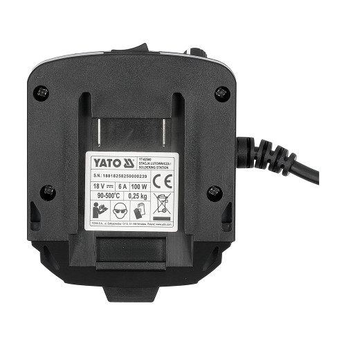 Паяльная станция аккумуляторная YATO YT-82500, 18V, 100 Вт, 90-500°C, жало C245 (без АКБ и ЗУ)