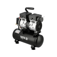 Компрессор безмасляный YATO 230 В, 550 W, 8 bar, 107 л/мин, ресивер 6 л YT-23340