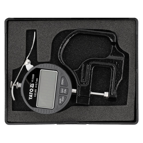 Толщиномер электронный 0–12,7 мм, ±0,01 мм YATO YT-72320
