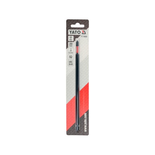 Бита ударная YATO PH1 × 200 мм, шестигранный хвостовик 1/4" YT-78069