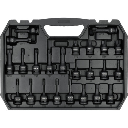 Набір ударних головок і біт з аксесуарами 1/2", 64 предмета YATO YT-10260 (CrMo, AS-Drive)