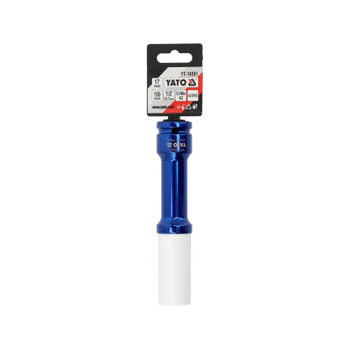 Головка торцевая ударная длинная YATO 1/2", 17 мм, L=150 мм, CrMo, для легкосплавных дисков YT-10591