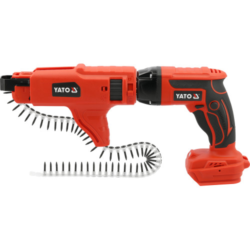 Шуруповерт YATO для гипсокартона 18 В, лента 3,5-4,2 мм, 25-55 мм, без АКБ YT-82076