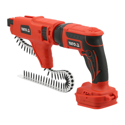 Шуруповерт YATO для гипсокартона 18 В, лента 3,5-4,2 мм, 25-55 мм, без АКБ YT-82076