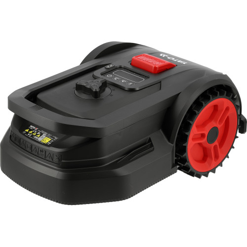 Газонокосарка робот акумуляторна YATO Li-Ion 20 В 2 А·год, площа до 300 м², ширина покосу 16 см, висота 20-50 мм YT-852090