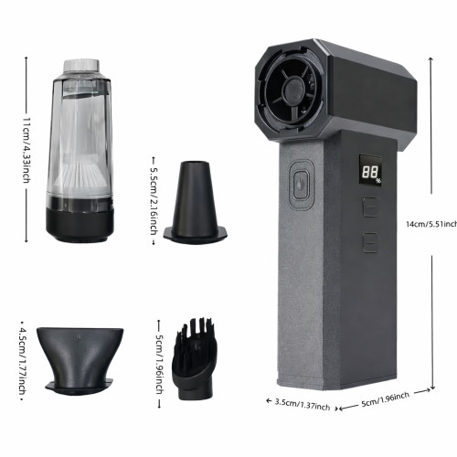 Потужний міні-турбовентилятор акумуляторний 8000 mAh 2200W з функцією всмоктування , 140 000 об/хв, VQ1982390