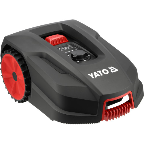 Газонокосарка робот акумуляторна YATO Li-Ion 20 В 5 А·год, площа до 1000 м², ширина покосу 18 см, висота 20-60 мм YT-852093