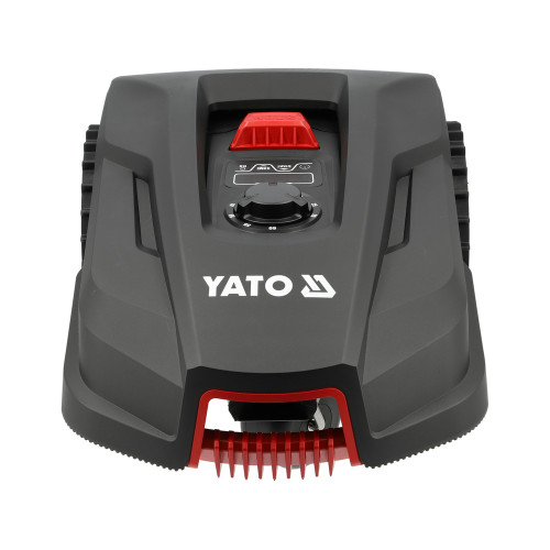 Газонокосарка робот акумуляторна YATO Li-Ion 20 В 5 А·год, площа до 1000 м², ширина покосу 18 см, висота 20-60 мм YT-852093