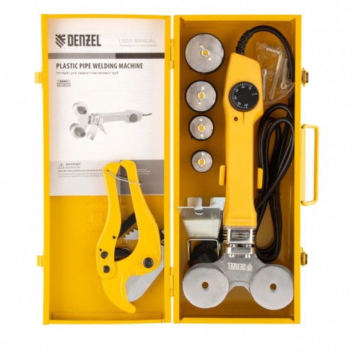 Паяльник для пластиковых труб DWP-750, 750 Вт, 0-300 град, 4 насадки ...