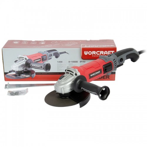 Шлифмашина угловая 1400Вт 150мм WORCRAFT AG14-150S