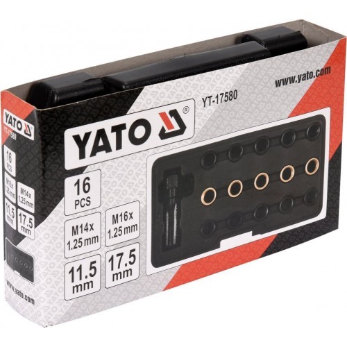 Набор для реставрации свечных отверстий М14х1.25, 15ед YATO YT-17580