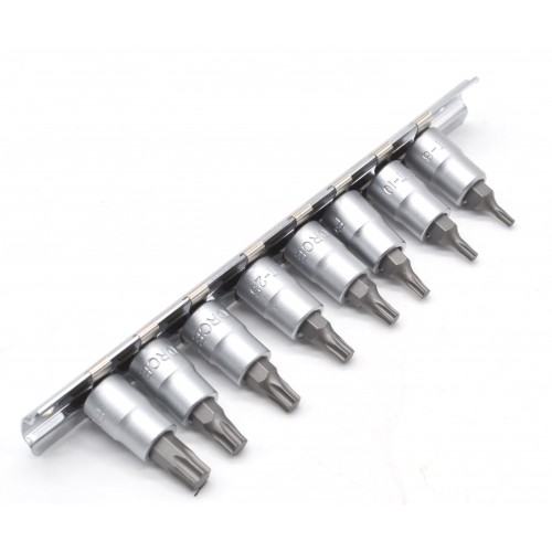 Набор головок-бит 1/4" Torx 8 пр. (T8-T40) 20812 FORCE