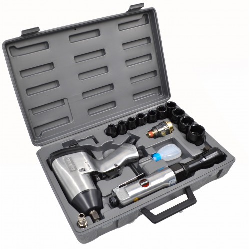 Пневматический инструмент 1/2" с набором ударных головок 17 пр. SUMAKE ST-5500