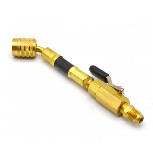 Гибкий шланг-адаптор с вентилем R-410a: 1/4" SAE (наружная) х 1/2" 20UNF (внутренняя) MASTERCOOL MC-90411