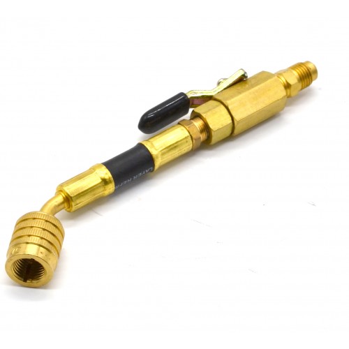 Гибкий шланг-адаптор с вентилем R-410a: 1/4" SAE (наружная) х 1/2" 20UNF (внутренняя) MASTERCOOL MC-90411