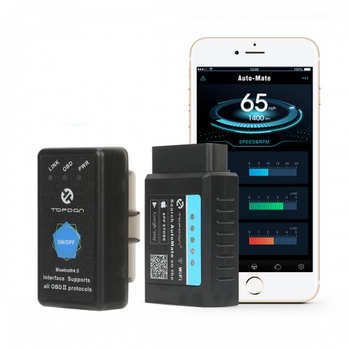 Диагностический Wi-Fi / Bluetooth OBD2 сканер Auto Mate TOPDON