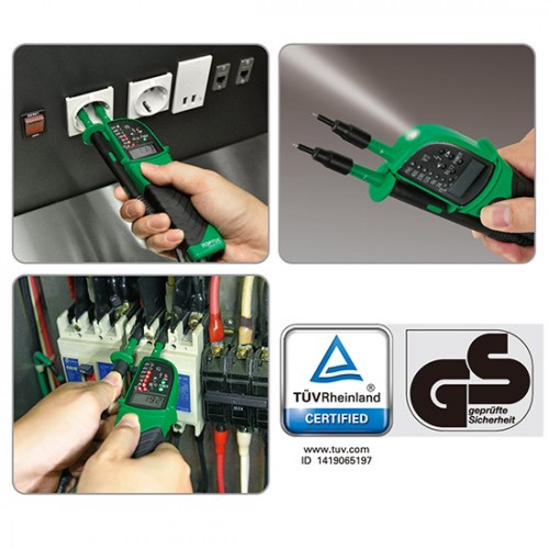 Тестер напруги мультифункціональний із цифровим дисплеєм 12~690V AC/DC TOPTUL EAAA0169