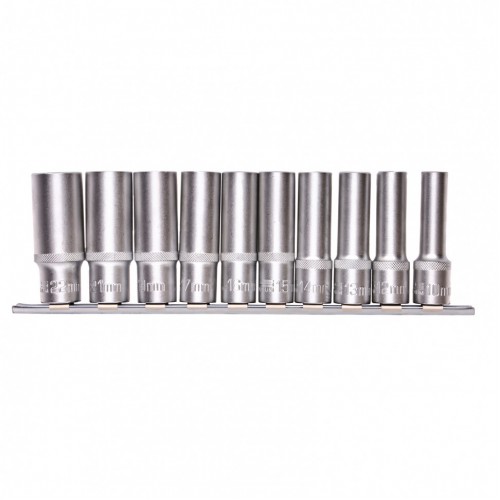 Набор удлиненных торцевых головок 1/2", шестигранные, CrV, 10 шт., 10-22 мм 13603 Stels