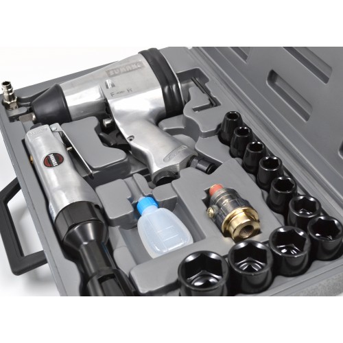 Пневматический инструмент 1/2" с набором ударных головок 17 пр. SUMAKE ST-5500