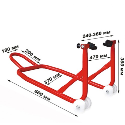 Подставка под заднее колесо мотоцикла L-образная 250 кгTORIN  TRMT005