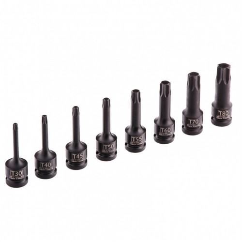 Набор ударных торцевых головок наружных Torx 1/2", в кейсе, 8 шт. Stels