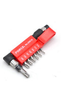 Набор насадок TORX 1/4" T10-T40 +Г-образный держатель 8ед 2081D FORCE