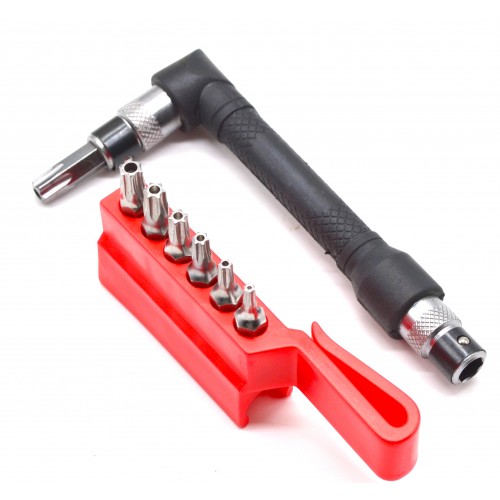 Набор насадок TORX с отверстием 1/4" T10H-T40H +Г-образный держатель 2081 FORCE