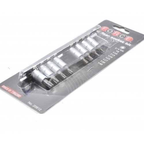 Набор головок-бит 1/4" Torx 8 пр. (T8-T40) 20812 FORCE