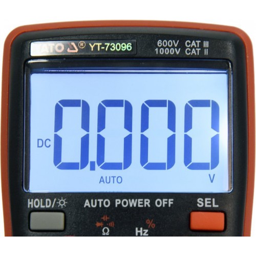 Мультиметр  с функцией TRUE RMS с диапазоном 6000 YT-73096 YATO