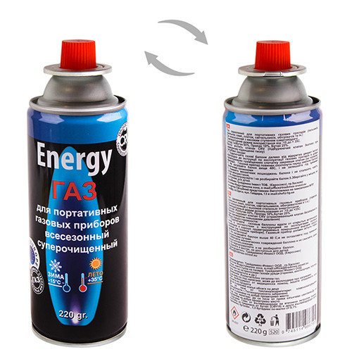 Газовый баллон "Energy" 220 г. цанговое соединение ("Energy")