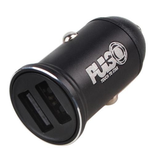 Автомобильное зарядное устройство PULSO, 2USB (12/24V - 5V 3,1A) (C-31203BK)