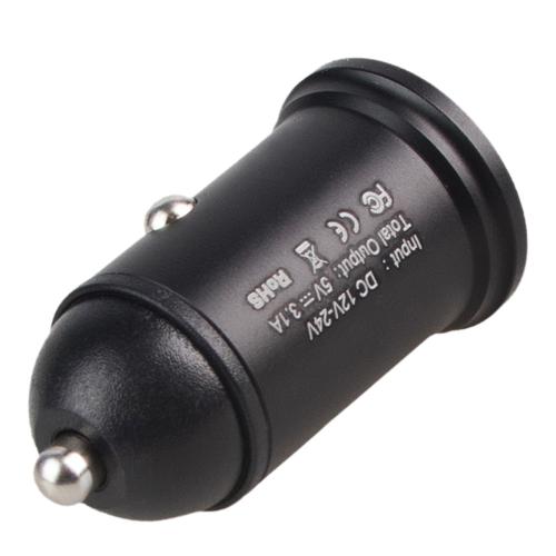 Автомобильное зарядное устройство PULSO, 2USB (12/24V - 5V 3,1A) (C-31203BK)