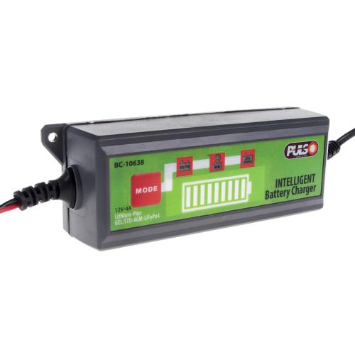 Зарядное устройство импульсное PULSO для STD, AGM, GEL, LiFePO4 12V/4.0A/1.2-120AHR/LCD/(BC-10638)