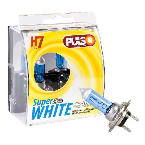 Лампы PULSO/галогенные H7/PX26D 12v55w super white/plastic box (LP-72551)