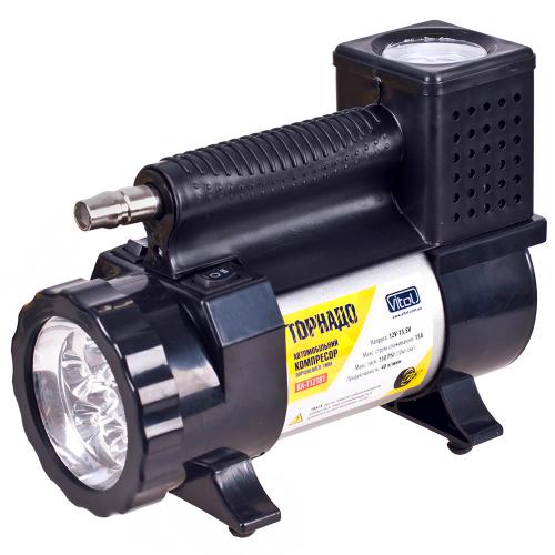 Компрессор "Торнадо" КА-Т12181 150psi/15Amp/40л/фонарь/прикур.+переходник/шланг 3,0м (КА-Т12181)