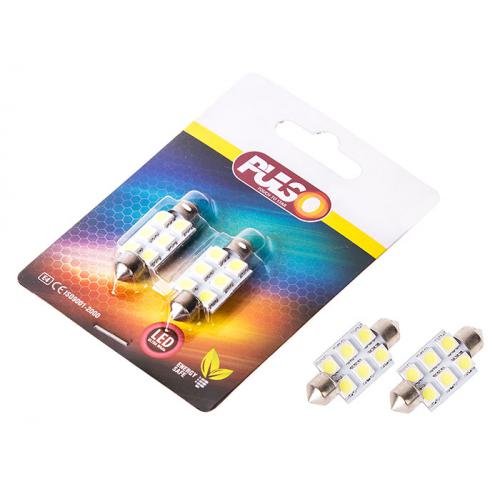 Лампи PULSO/софітні/LED SV8.5/T11x36mm/6 SMD-5050/12v/White (LP-85366)