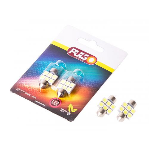 Лампы PULSO/софитные/LED SV8.5/T11x31mm/6 SMD-5050/12v/White (LP-85316)