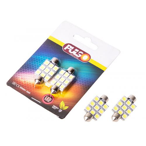 Лампы PULSO/софитные/LED SV8.5/T11x41mm/9 SMD-5050/12v/White (LP-85419)
