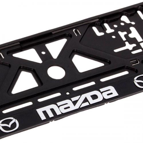 Рамка номера пластик с хром. рельефной надписью MAZDA (UKR-09)