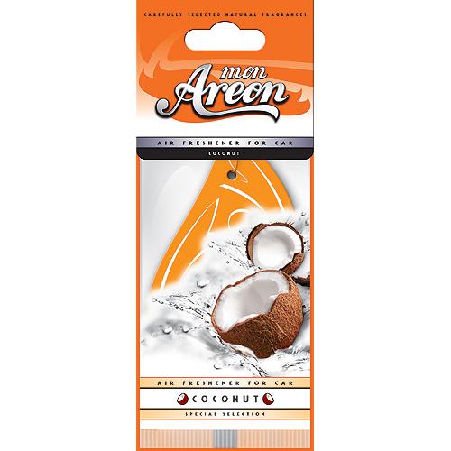 Освежитель воздуха AREON сухой листик "Mon" Coconut/Кокос (MA11)
