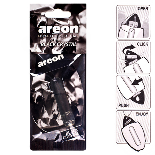 Освежитель воздуха жидкий листик AREON "LIQUID" Black Crystal 5ml (LR01)