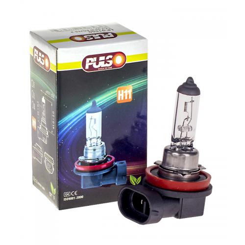 Лампа PULSO/галогенная H11/PGJ19-2 12v55w clear/солорний box (LP-91550)