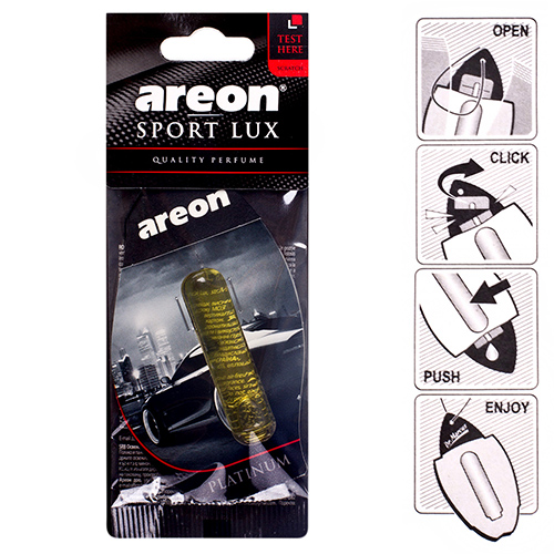 Освежитель воздуха жидкий листик AREON "SPORT LUX" Platinum 5ml (LX03)