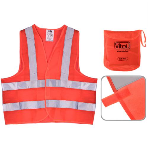 Жилет безопасности светоотражающий (orange) 116 Or XXL (ЖБ004)