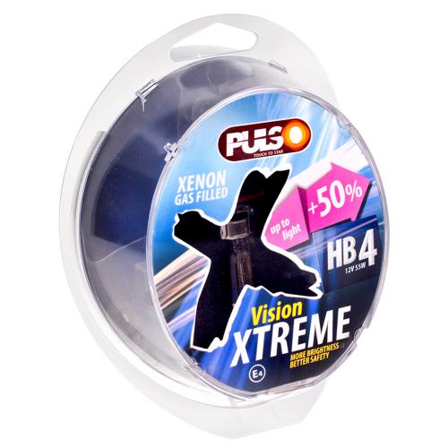 Лампы PULSO/галогенные HB4/9006/P22D 12v55w+50% X-treme Vision/plastic box (LP-96553)