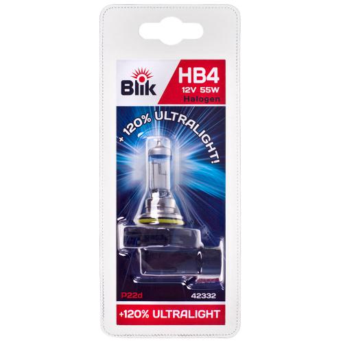 Лампа Blik галогенна НB4 12-55 P22d +120% (42332)