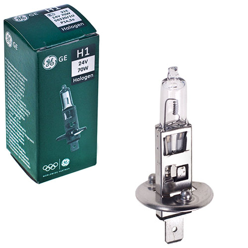 Лампа GE галогенная Н1 / 70W P14.5S / 24V (23793)