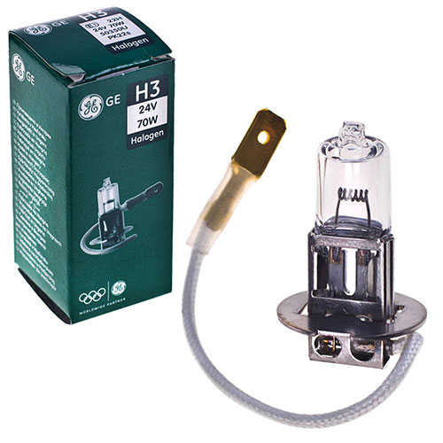 Лампа GE галогенна Н3/70W PK22S/24V (21149)