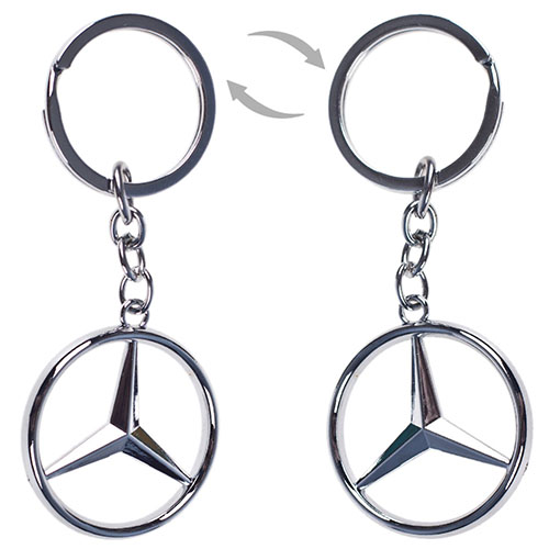 Брелок металлический дешевый MERCEDES (CN) (Металл деш. MR)